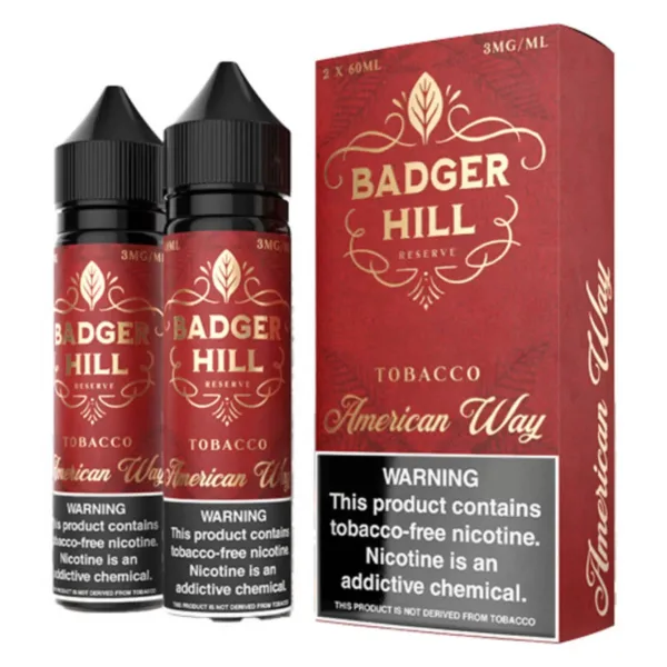Badger-Hill-Reserve-American-Way-Tobacco-120ml-E-Juice-jpg.webp Badger Hill Reserve American Way Tobacco 120ml E Juice