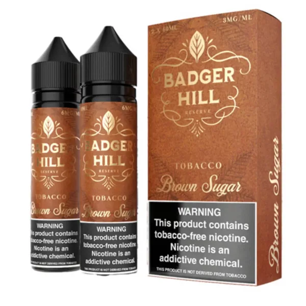 Badger-Hill-Reserve-Brown-Sugar-Tobacco-120ml-E-Juice-jpg.webp Badger Hill Reserve Brown Sugar Tobacco 120ml E Juice