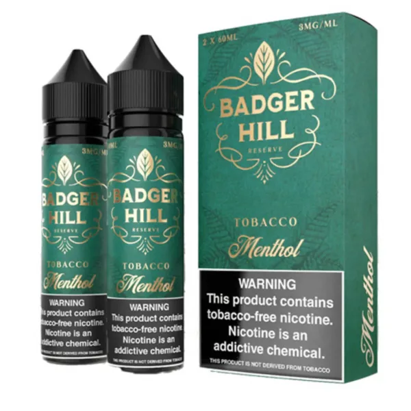 Badger-Hill-Reserve-Menthol-Tobacco-120ml-E-Juice-jpg.webp Badger Hill Reserve Menthol Tobacco 120ml E Juice