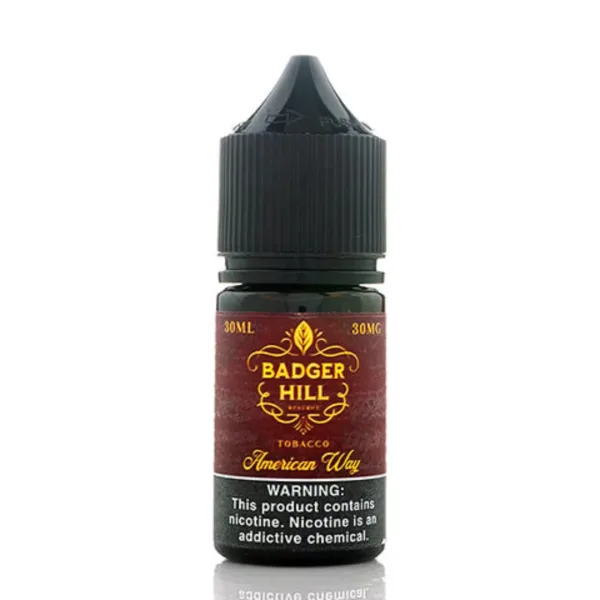 Badger-Hill-Reserve-Salt-American-Way-Tobacco-30ml-E-Juice-jpg.webp Badger Hill Reserve Salt American Way Tobacco 30ml E Juice