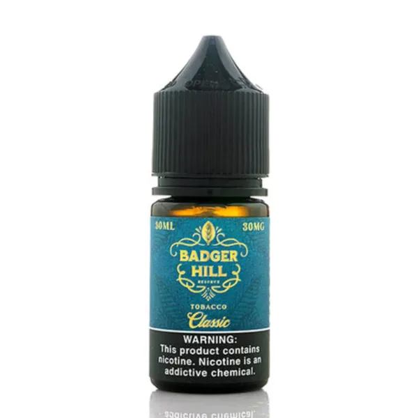 Badger-Hill-Reserve-Salt-Classic-Tobacco-30ml-E-Juice-jpg.webp Badger Hill Reserve Salt Classic Tobacco 30ml E Juice