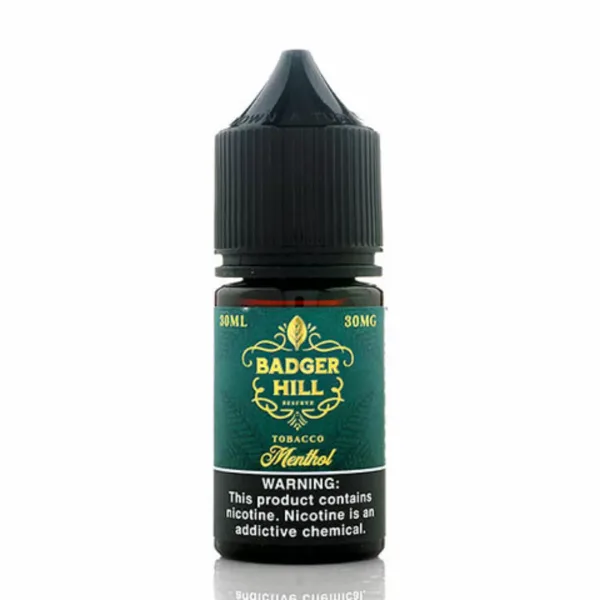 Badger-Hill-Reserve-Salt-Menthol-Tobacco-30ml-E-Juice-jpg.webp Badger Hill Reserve Salt Menthol Tobacco 30ml E Juice