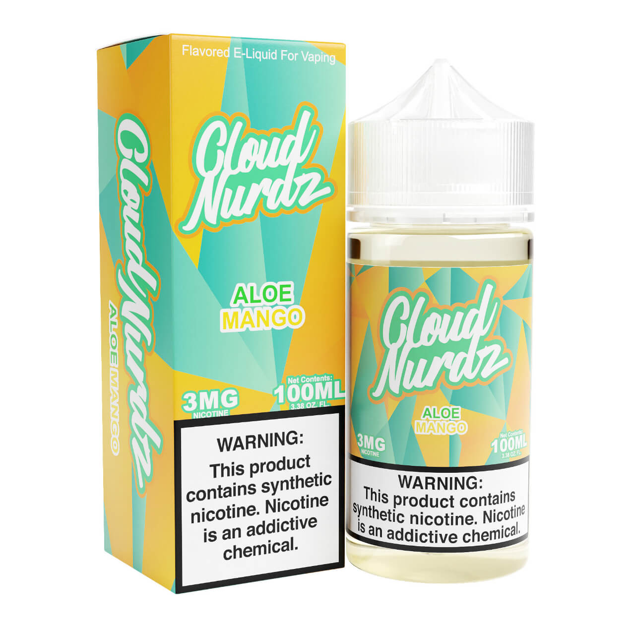 Cloud Nurdz Aloe Mango Synthetic Nicotine 100ml E-Juice