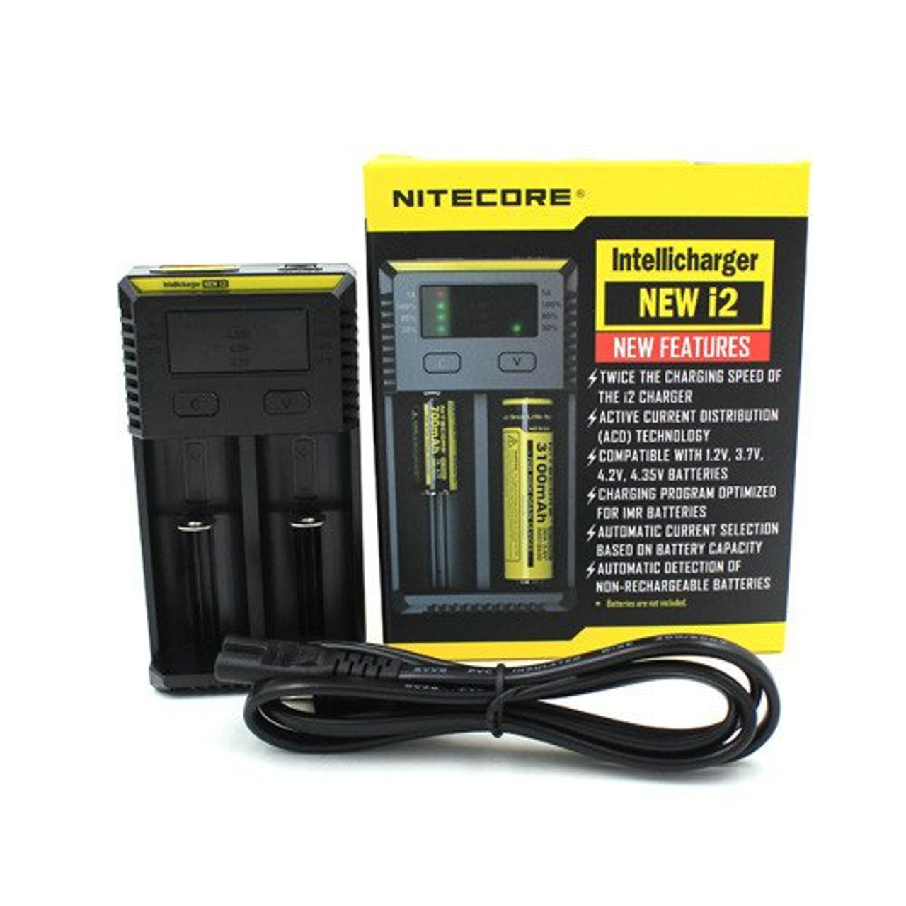 NiteCore i2 IntelliCharger Battery Charger 2 Bay