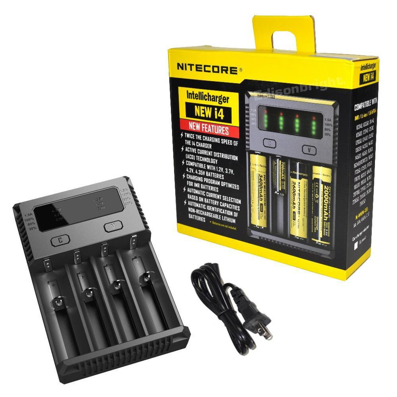 NiteCore i4 IntelliCharger Battery Charger 4 Bay