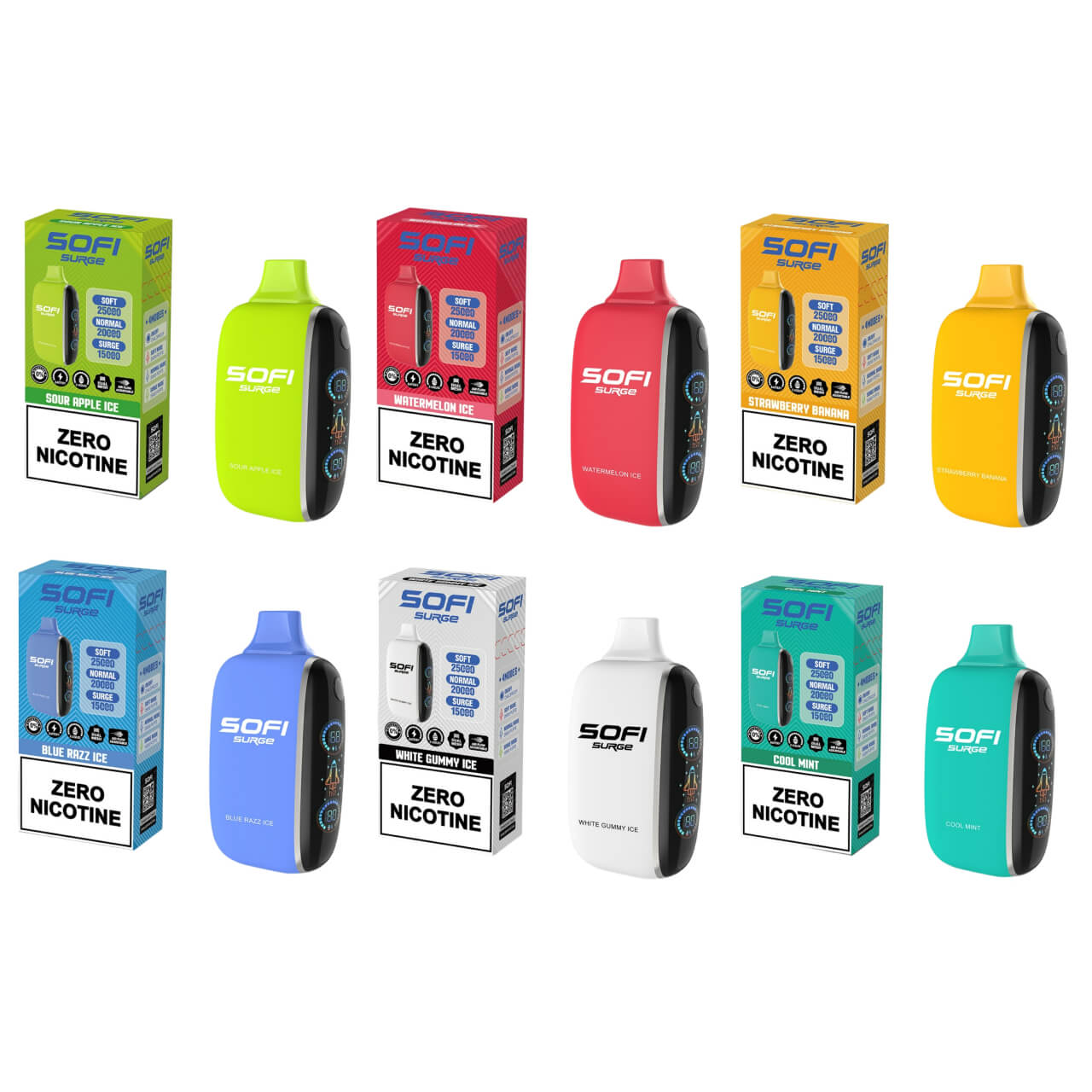 Sofi Surge Zero Nicotine 25000 Puff Disposable